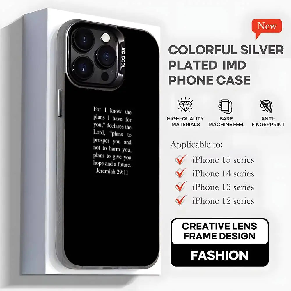 Capa de telefone com versículo bíblico cristão