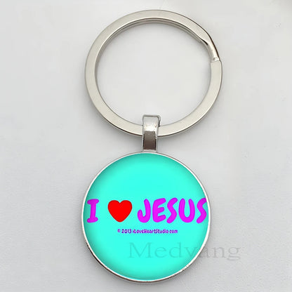 Eu amo Jesus chaveiro