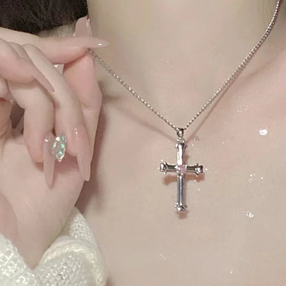 Ornate Gothic Cross Pendant Necklace