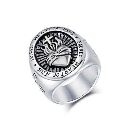 Two-Tone Sacred Heart Ring