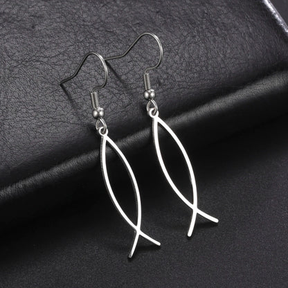 Jesus Fish Religious Earrings