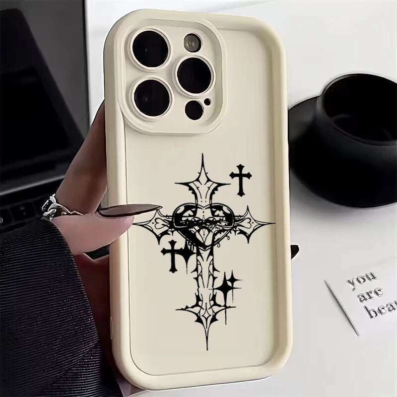 Capa para iPhone com estampa de cruz cristã