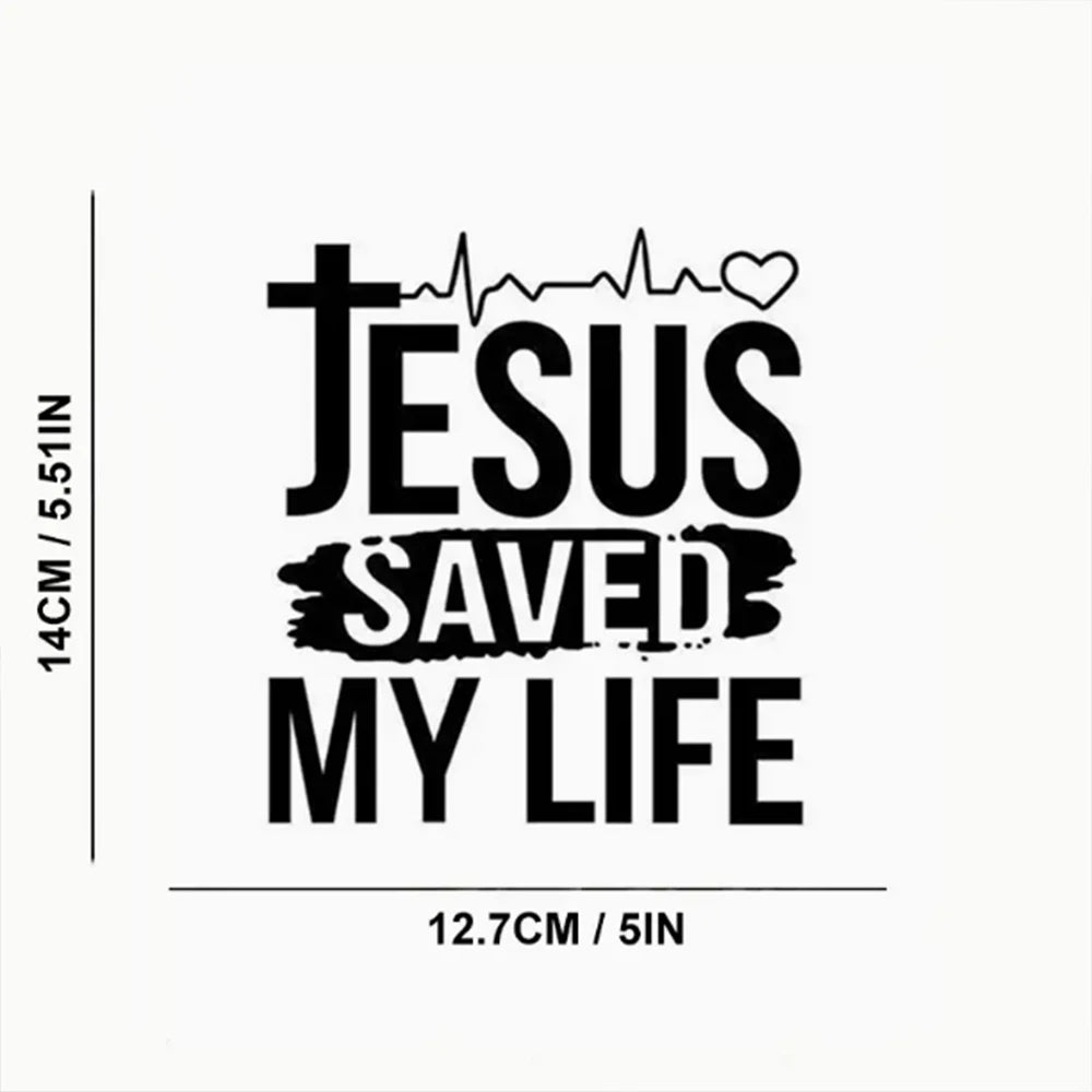 Adesivo de vinil Jesus salvou minha vida