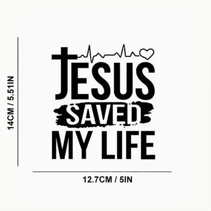 Adesivo de vinil Jesus salvou minha vida