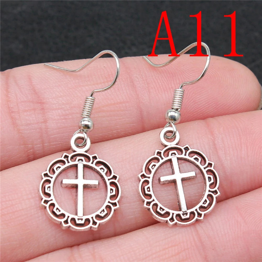 Multi-Style Christian Symbol Drop Earring