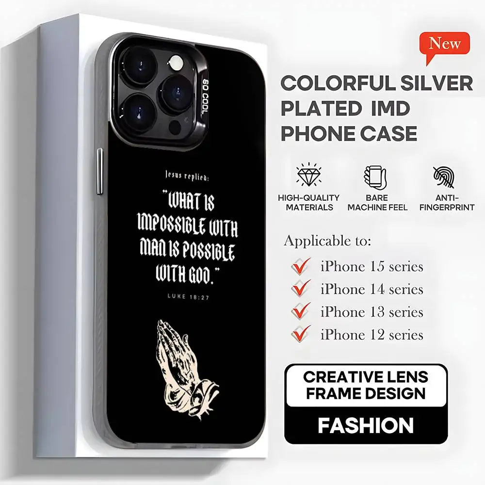 Capa de telefone com versículo bíblico cristão