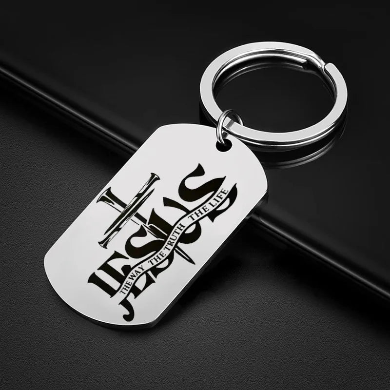 Jesus Tag Keychain