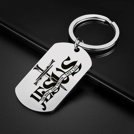 Jesus Tag Keychain