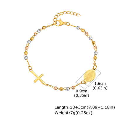 Women's Virgin Mary Rosary Bracelet