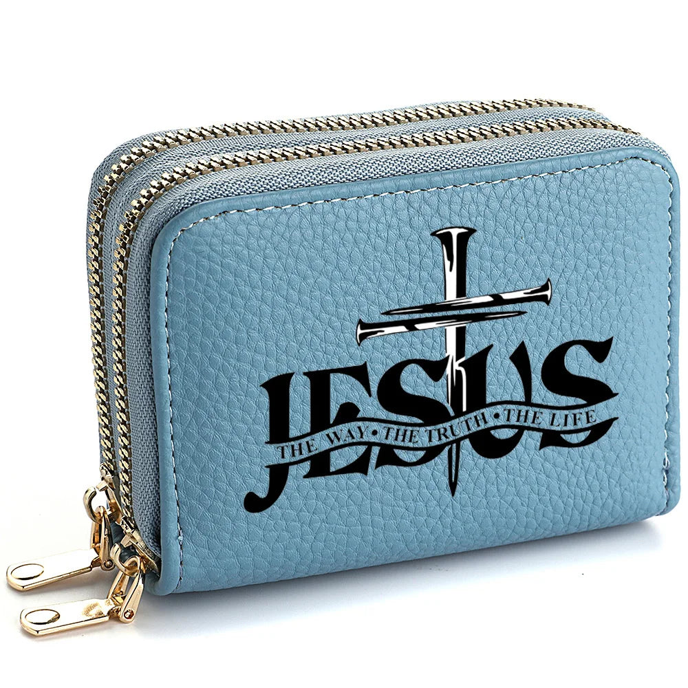Christian PU Leather Wallet with Jesus Design