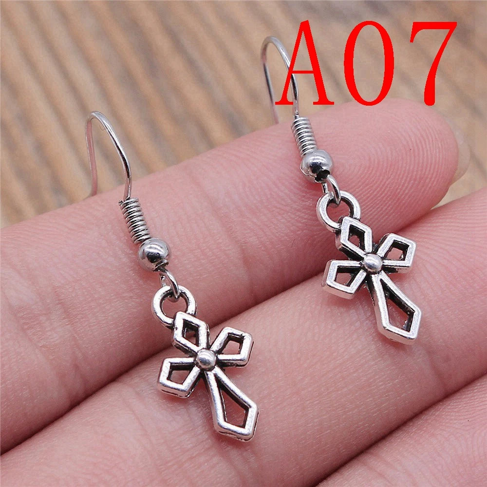 Multi-Style Christian Symbol Drop Earring