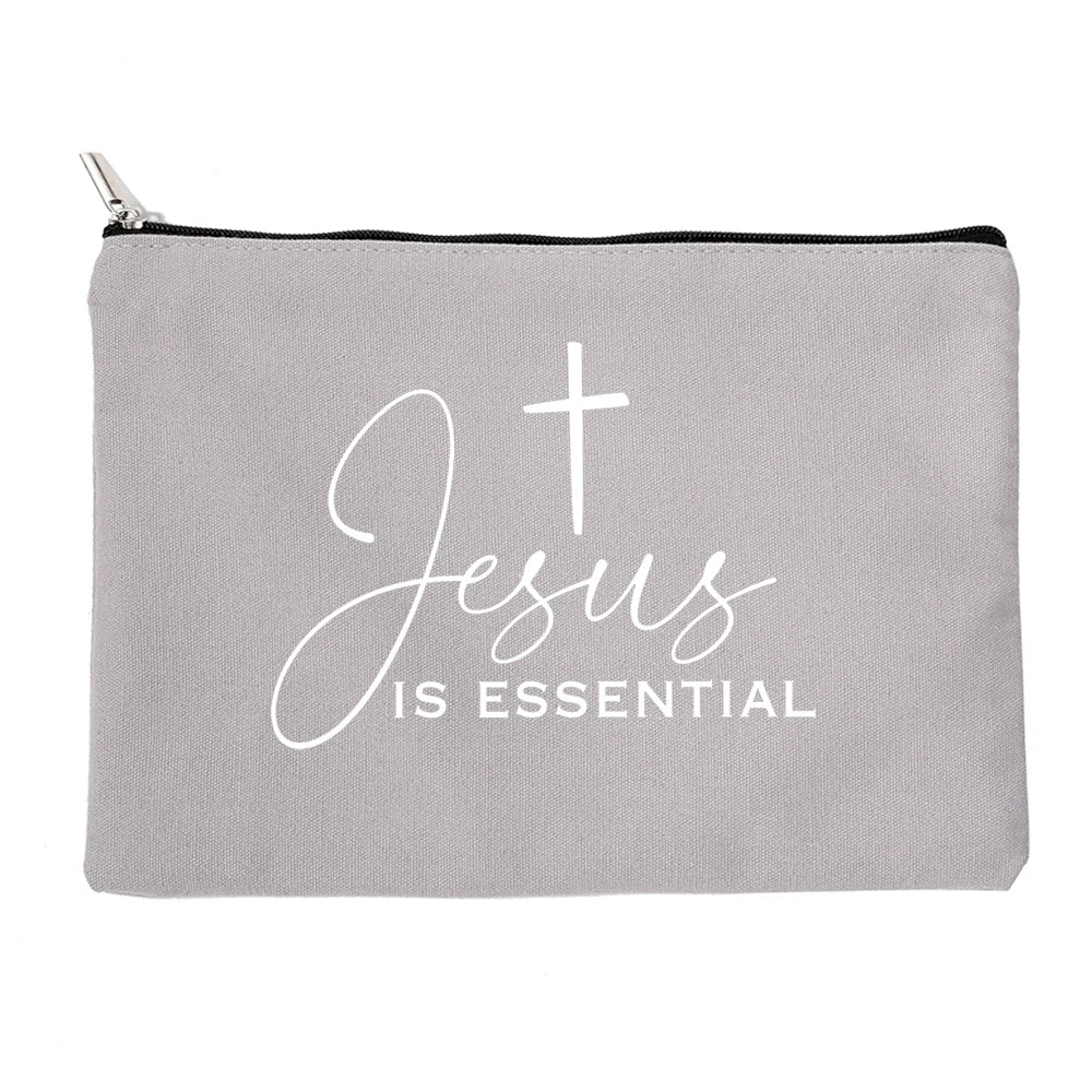 Jesus Canvas Cosmetic Bag