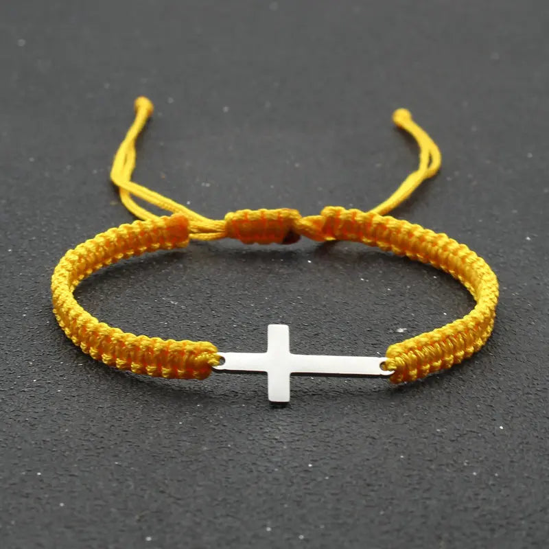 Cross Braided Rope Bracelet 