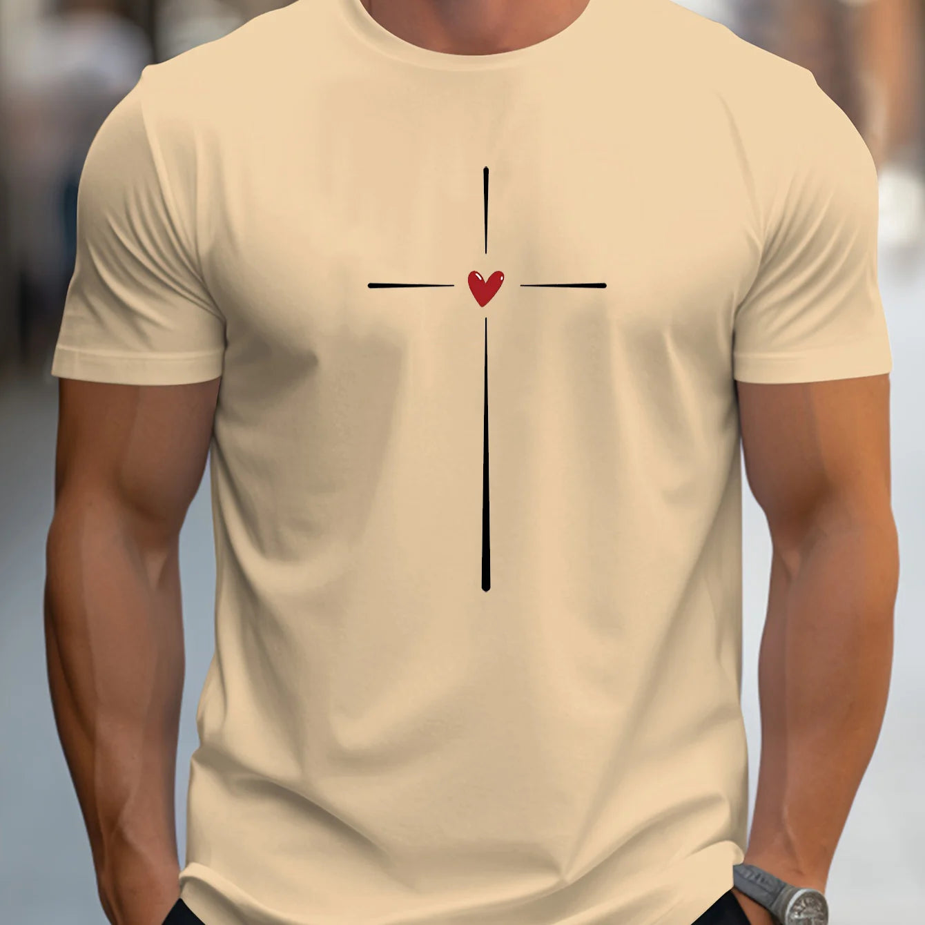 Heart Cross Cotton Shirt 