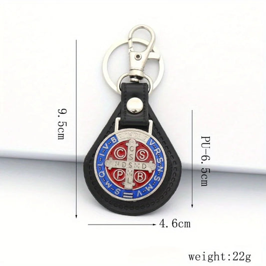 Conjunto de chaveiros cristãos de São Bento - 2 peças