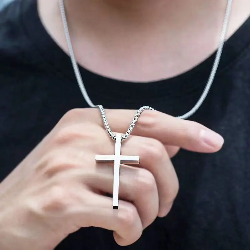 Minimalist Polished Cross Necklace