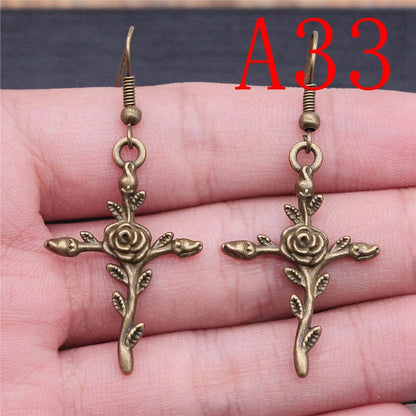 Multi-Style Christian Symbol Drop Earring