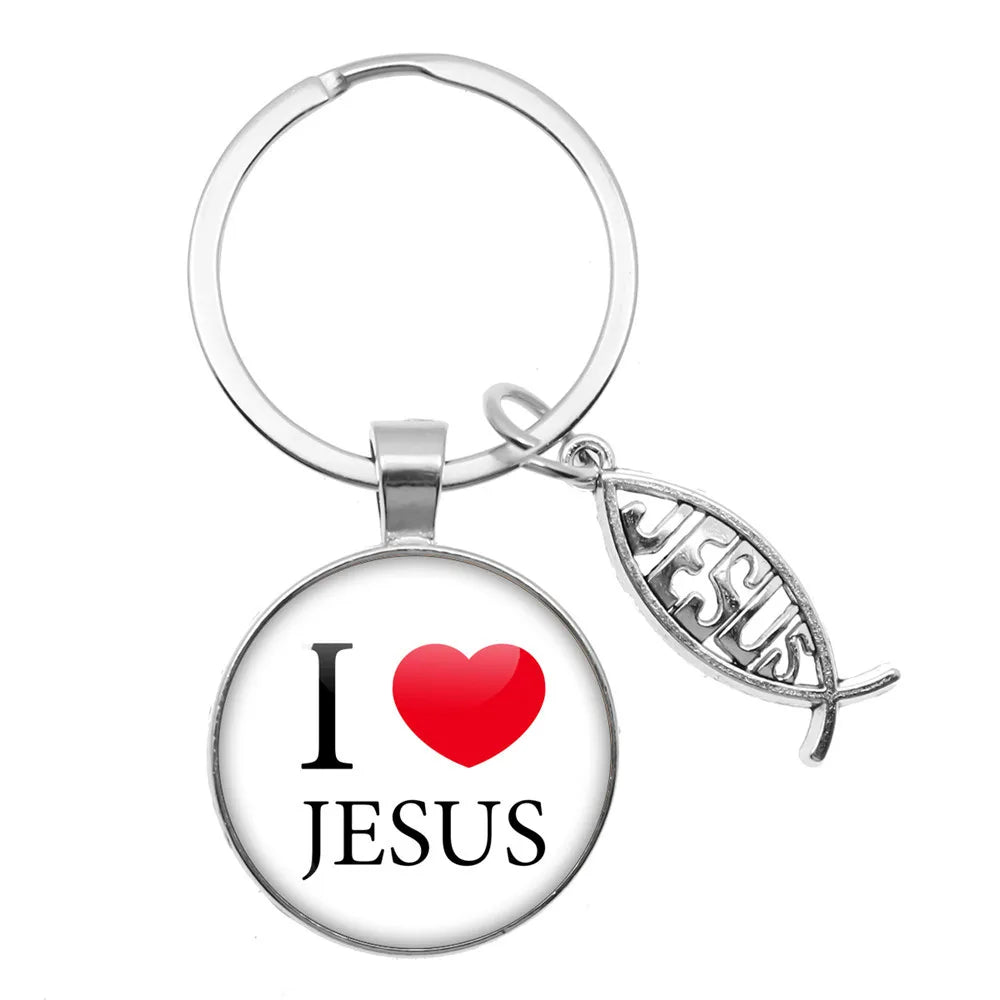 Jesus Medallion Keyring