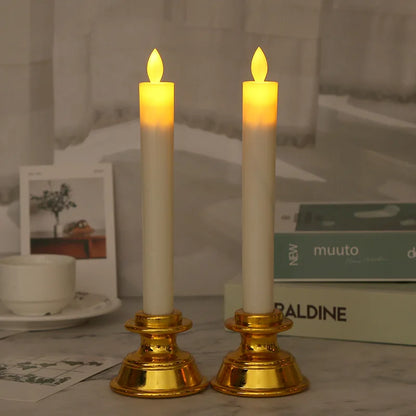 LED Taper Candle Set with Holder