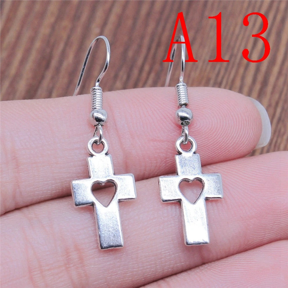 Multi-Style Christian Symbol Drop Earring