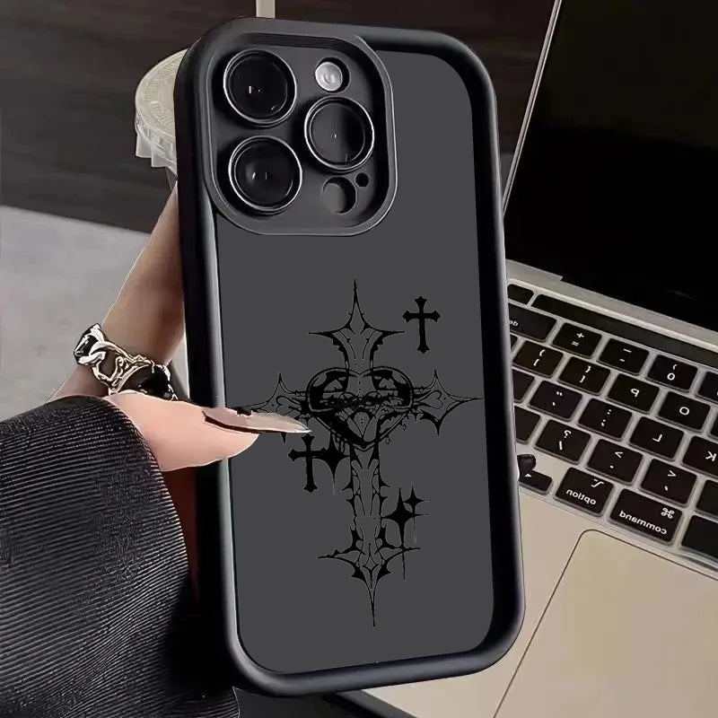 Capa para iPhone com estampa de cruz cristã