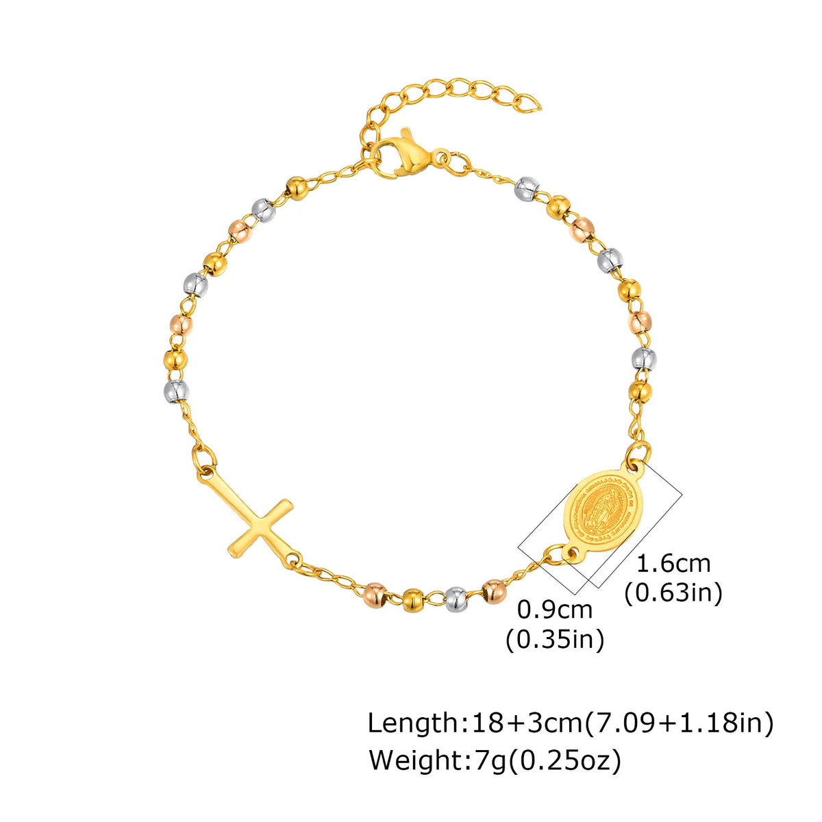 Women's Virgin Mary Rosary Bracelet