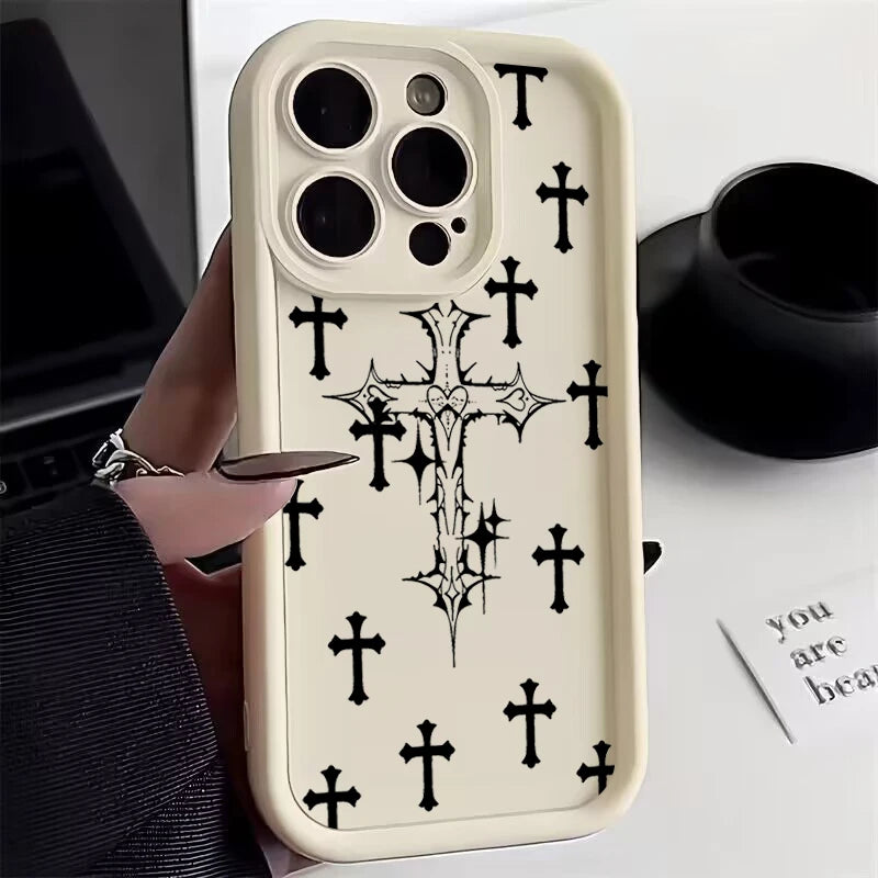 Capa para iPhone com estampa de cruz cristã