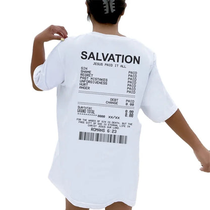 Salvation Back Bible Verse T-Shirt 