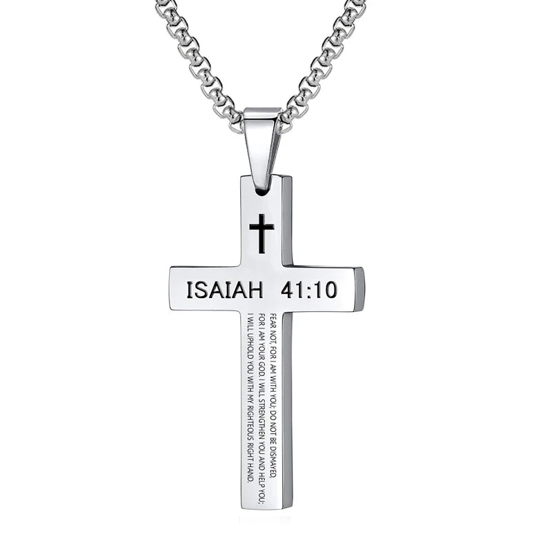 Philippians 4:13 Cross Necklace 