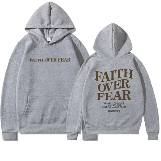 Faith Over Fear Christian Hoodie 