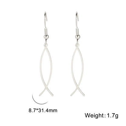 Jesus Fish Religious Earrings