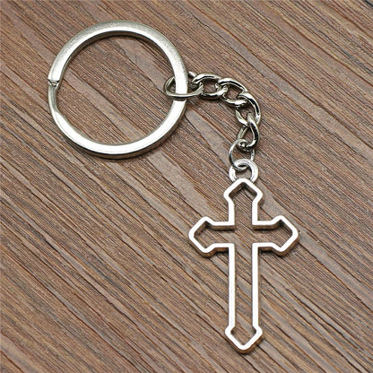 Christian Cross Medallion Keyring