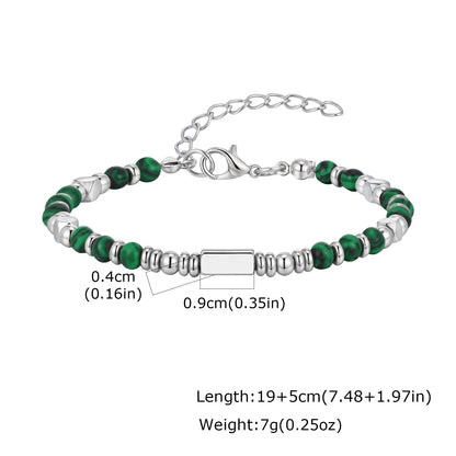 1. Trendiges Herrenarmband mit Natursteinperlen, Kette mit Boho-Kreuzanhängern, Schmuckgeschenk für Ehemann, Vater oder Sohn