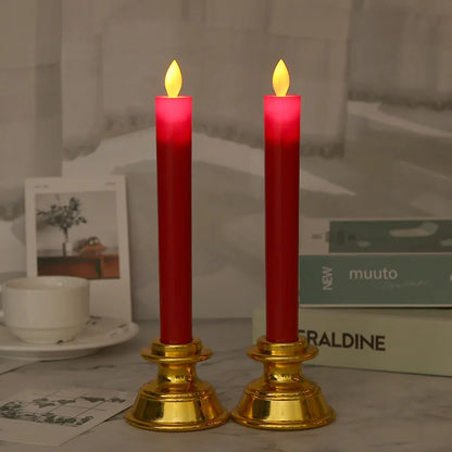 LED Taper Candle Set with Holder