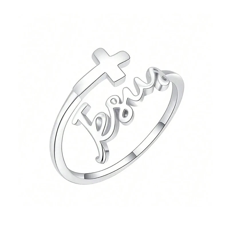 Anel com nome da cruz de Jesus