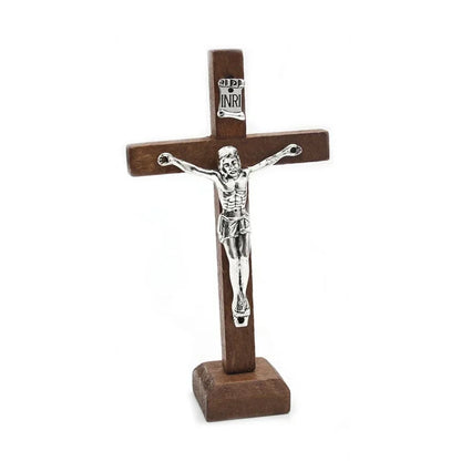 Wooden Christian Cross Tabletop Ornament