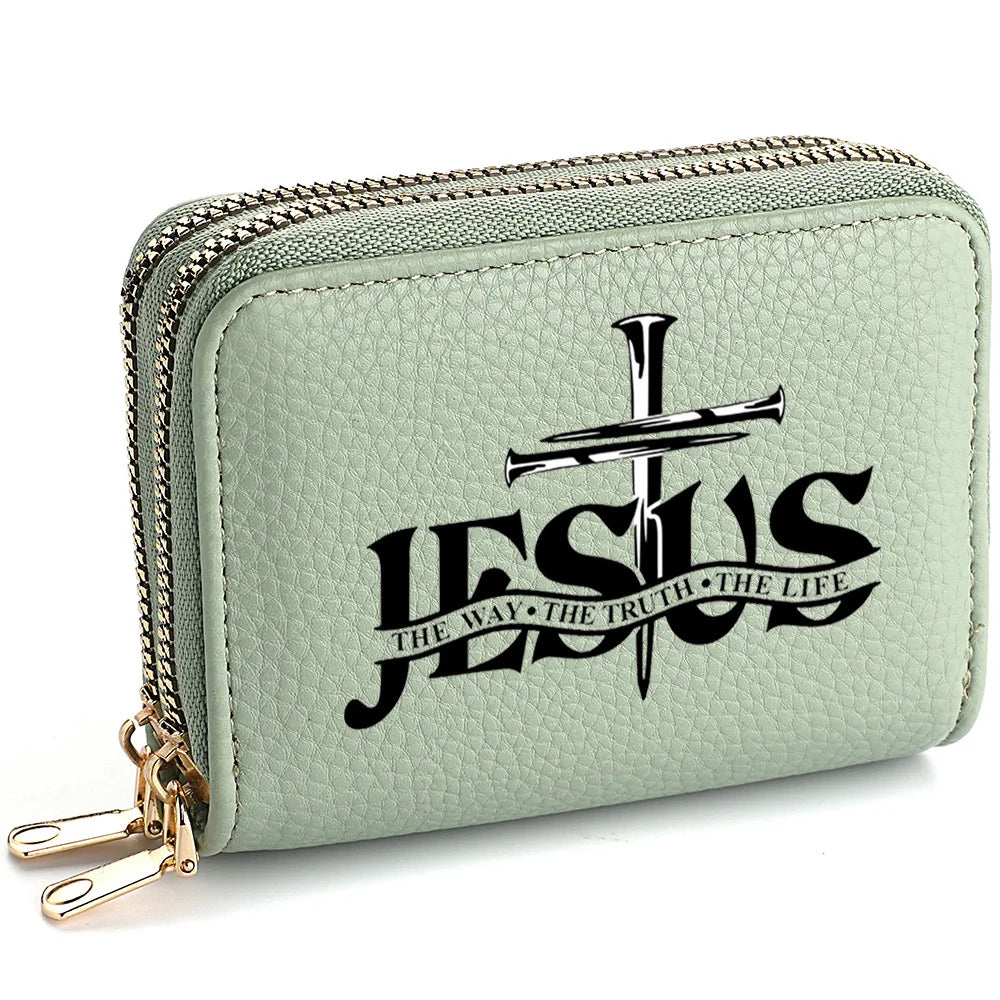 Christian PU Leather Wallet with Jesus Design