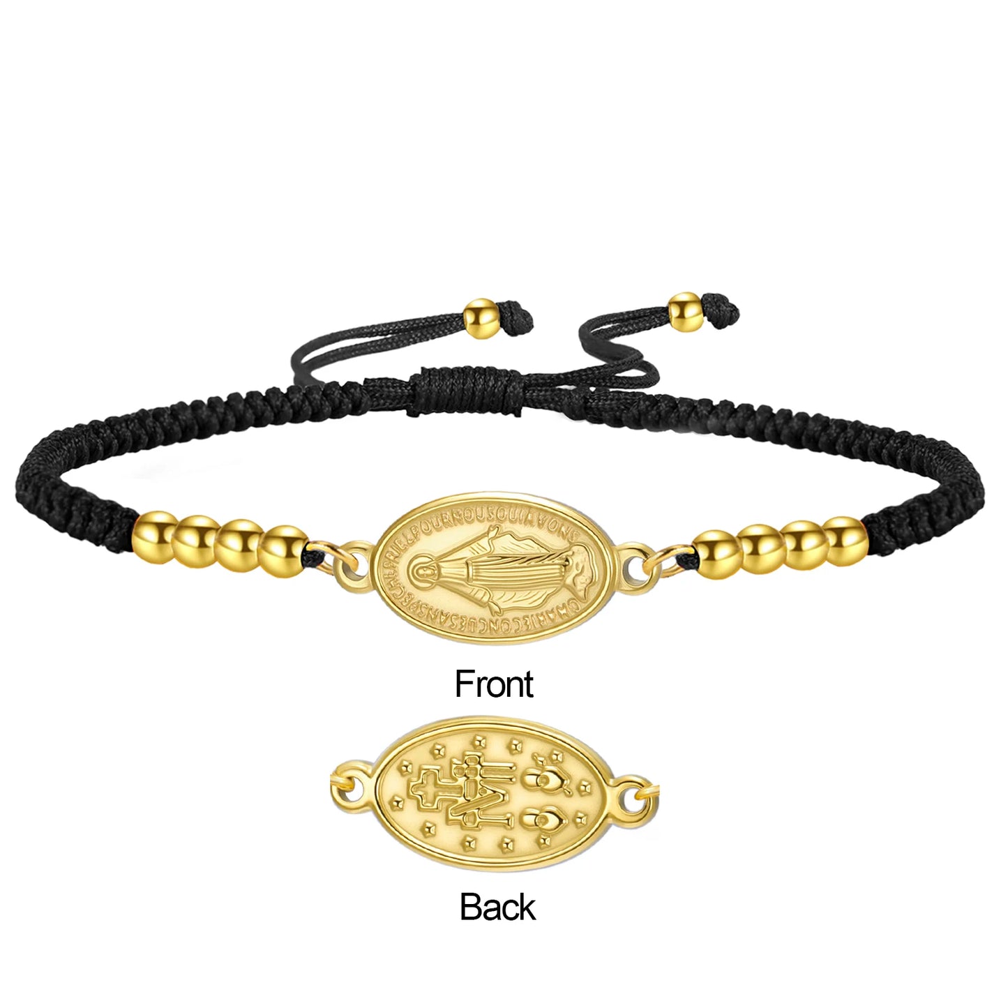 Pulseira com pingente da Virgem Maria