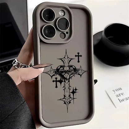 Capa para iPhone com estampa de cruz cristã