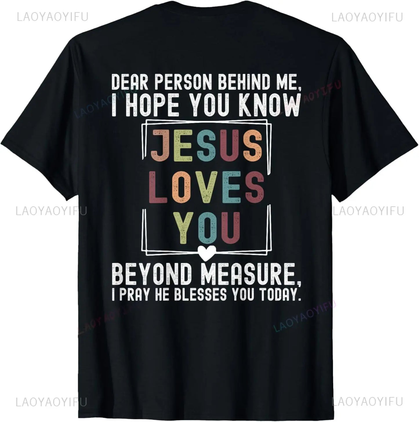 Camiseta de algodão Eu amo Jesus