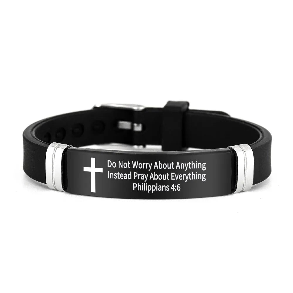 Pulseira inspiradora de versículos bíblicos