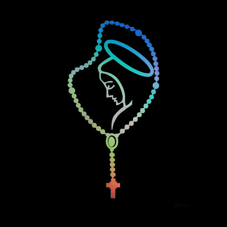 Adesivo de Carro Rosário da Virgem Maria