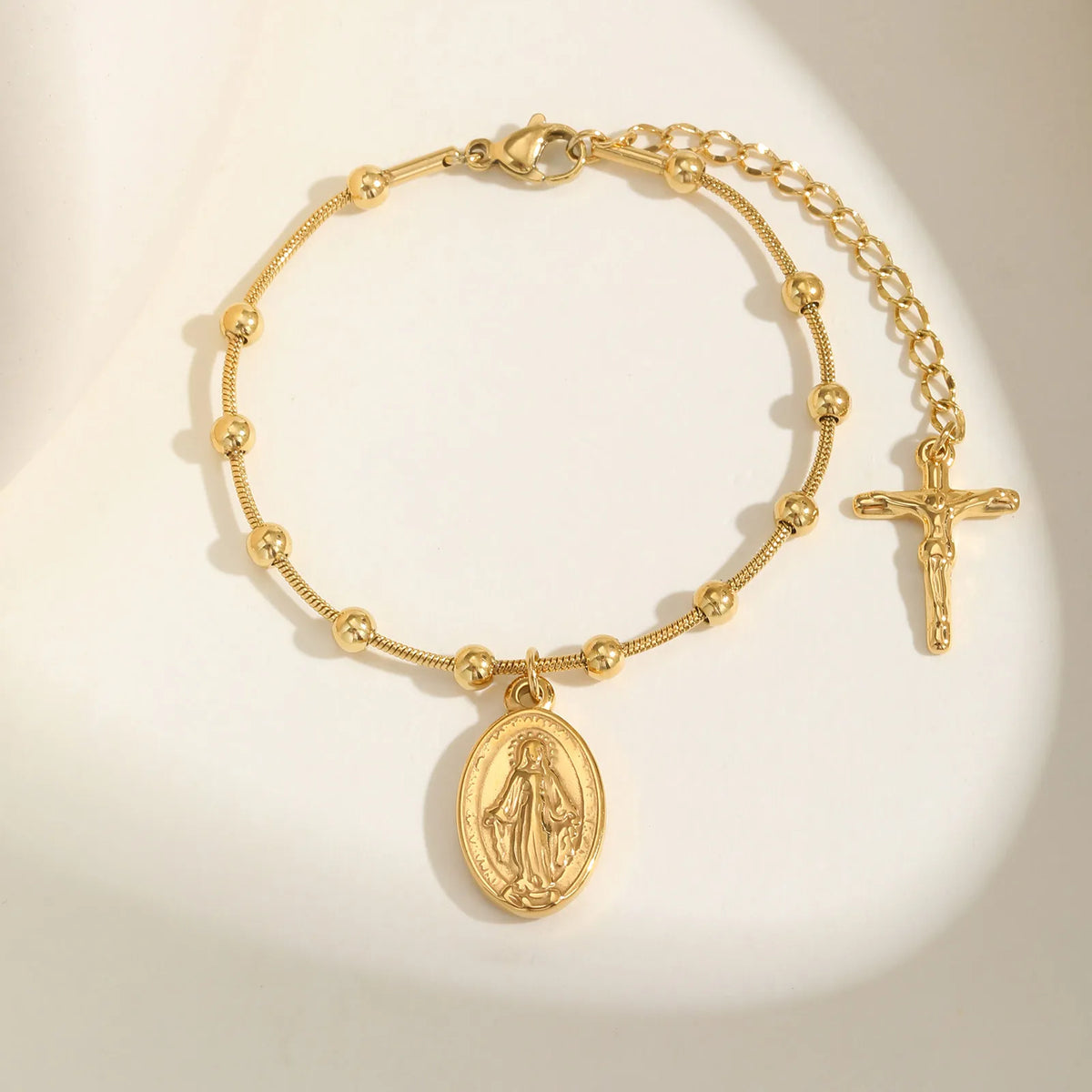 Women's Holy Cross Beaded Bracelet