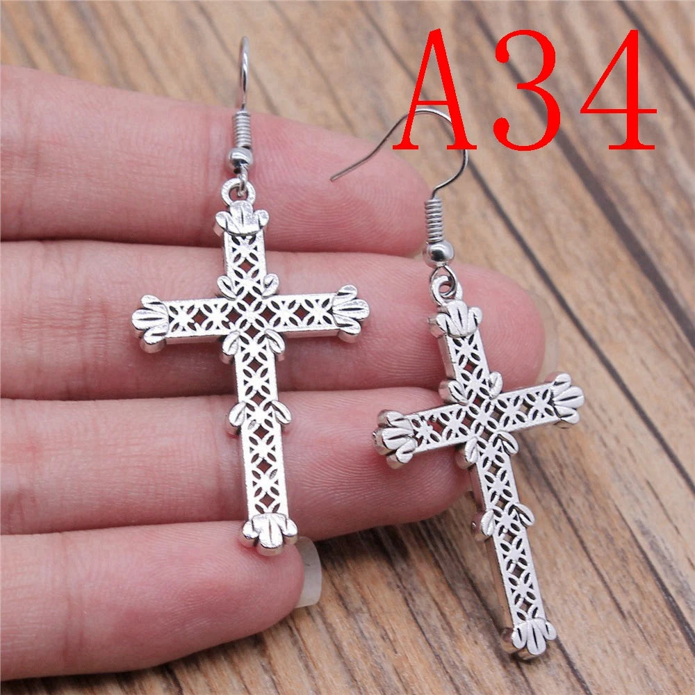 Multi-Style Christian Symbol Drop Earring