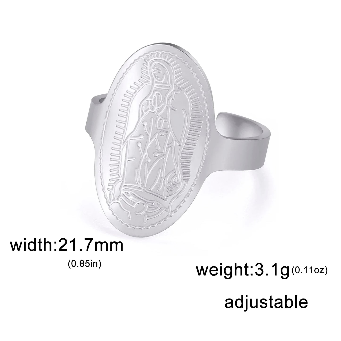 Jesus Mother Catholic Ring 