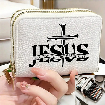 Christian PU Leather Wallet with Jesus Design