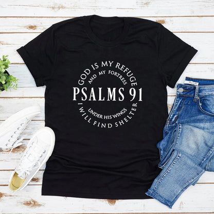 Deus é meu refúgio – Camiseta feminina Salmos 91