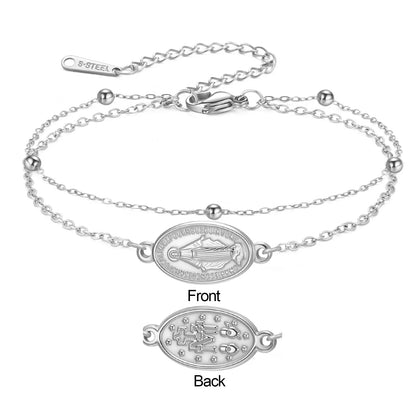 Pulseira com pingente da Virgem Maria