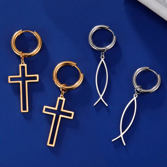 Christian Symbol Earring 