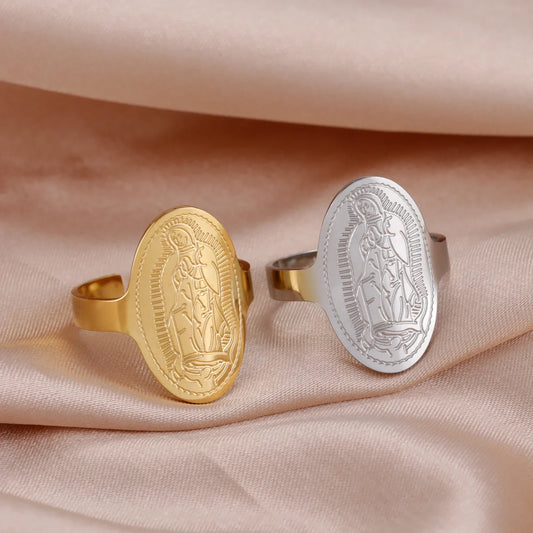 Jesus Mother Catholic Ring 